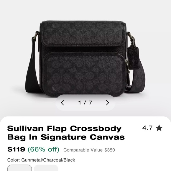 Coach Sullivan Flap Crossbody Bag - Picture 3 of 7